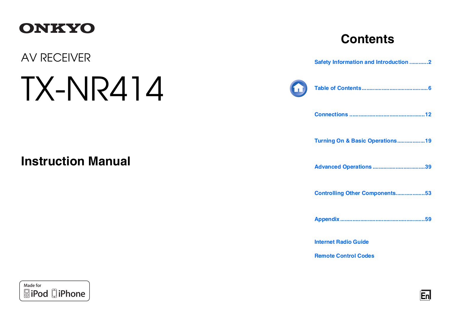 Download free pdf for Onkyo TX84 Receiver manual