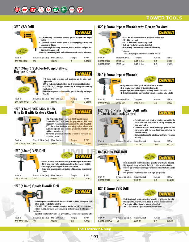 PDF manual for Dewalt Other D25304 SDS Rotary Hammers