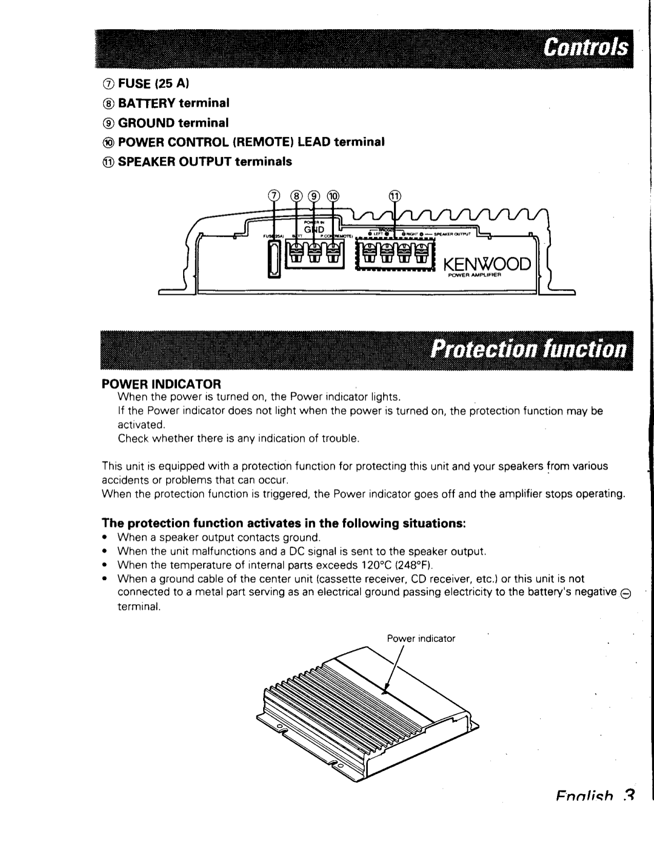 PDF manual for Kenwood Amp KAC606