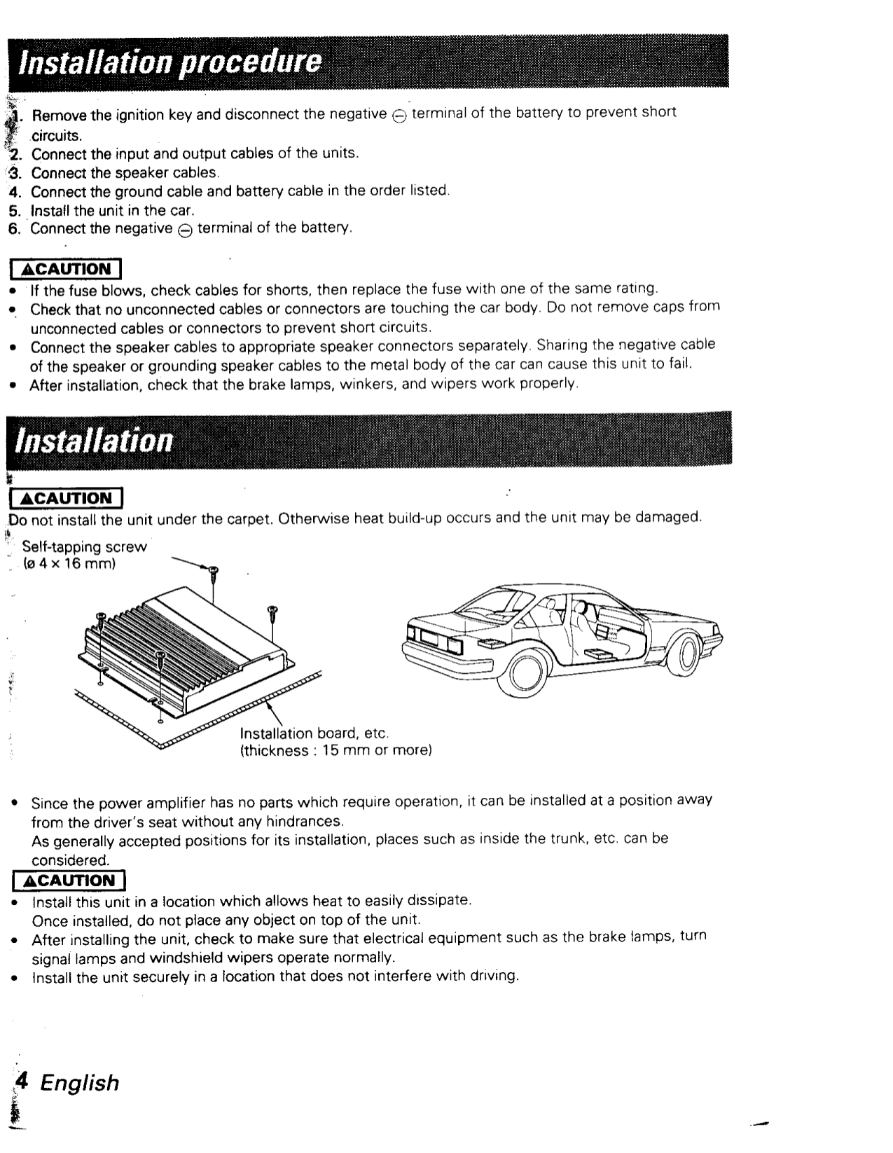 PDF manual for Kenwood Amp KAC606