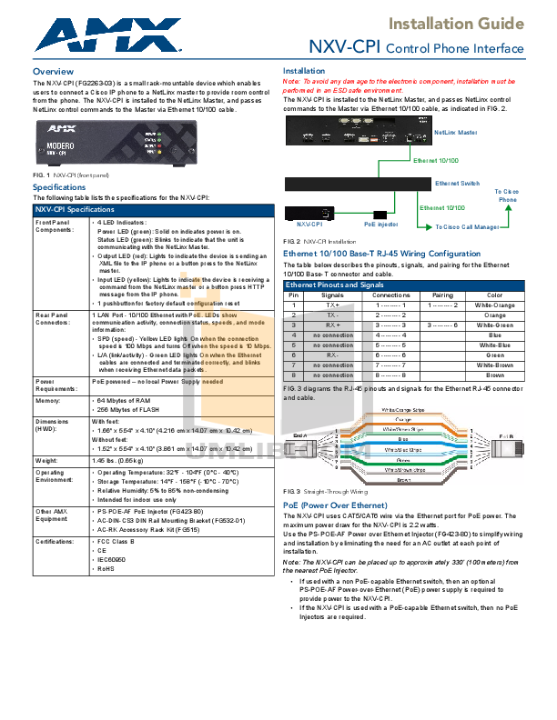 Download free pdf for Amx PSPOEAF Injectors Other manual