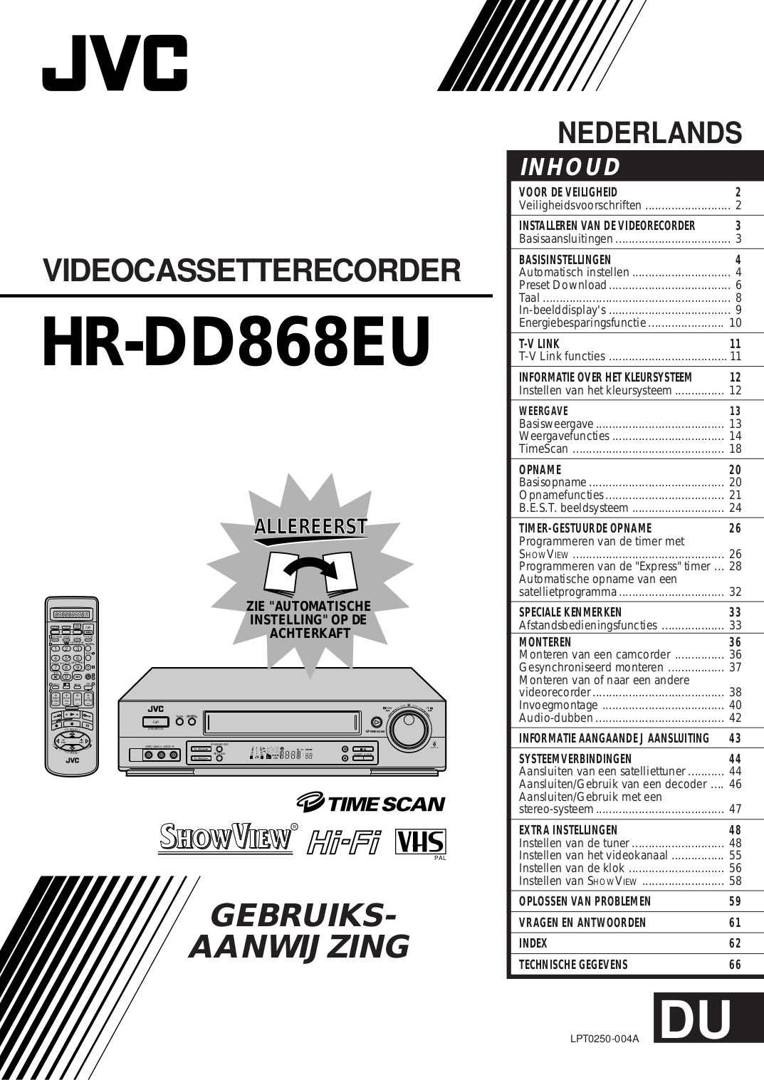 PDF manual for JVC VCR HRDD868EU