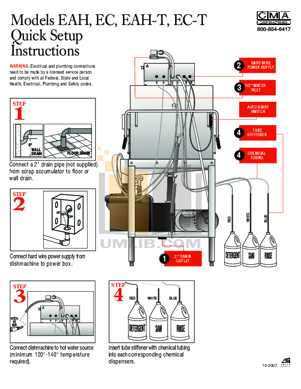 Download Free Pdf For Cma CMA-B Dishwasher Manual