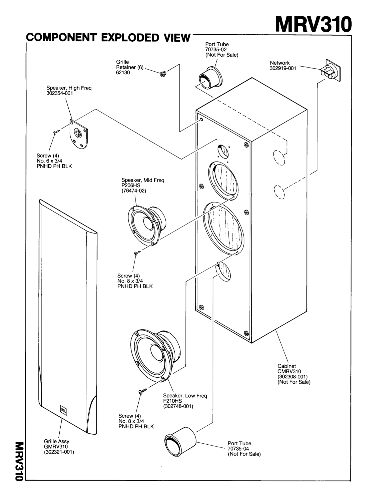 PDF manual for JBL Speaker MRV310