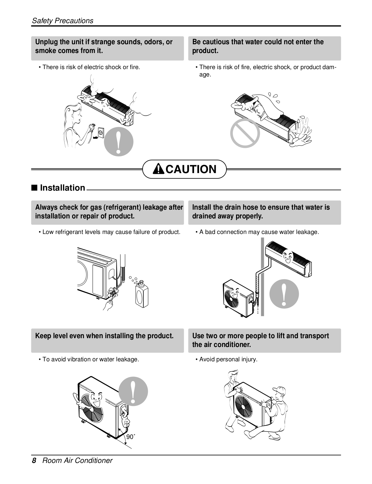 PDF manual for LG Air Conditioner LST18
