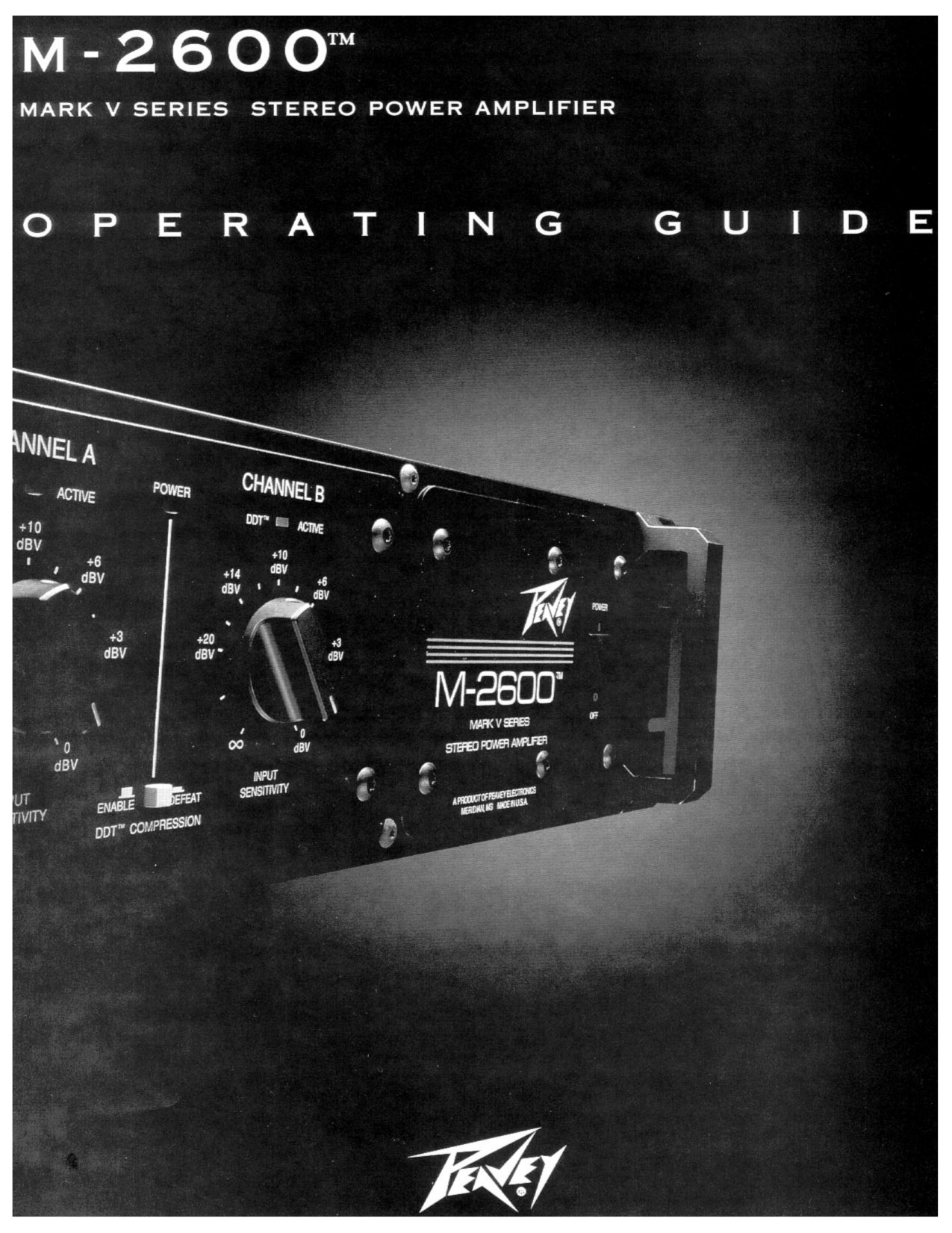 Download free pdf for Peavey M2600 Amp manual