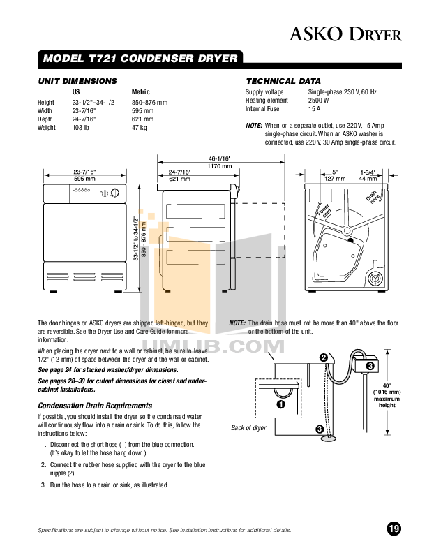 PDF manual for Asko Dishwasher D1706