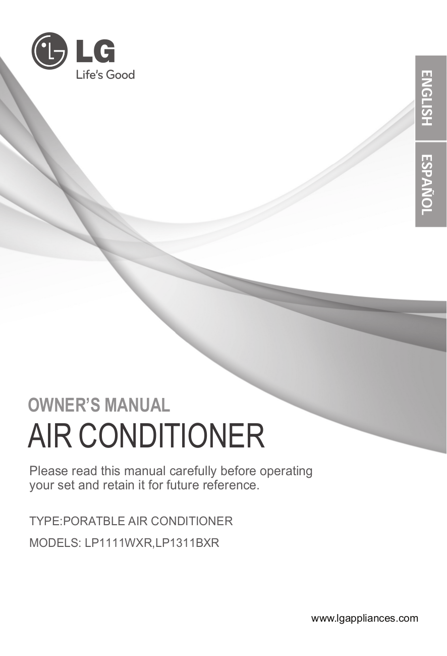 PDF manual for LG Air Conditioner LP1311BXR