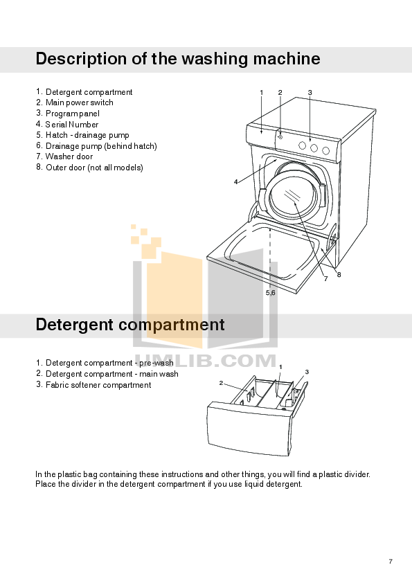 PDF manual for Asko Washer W6222