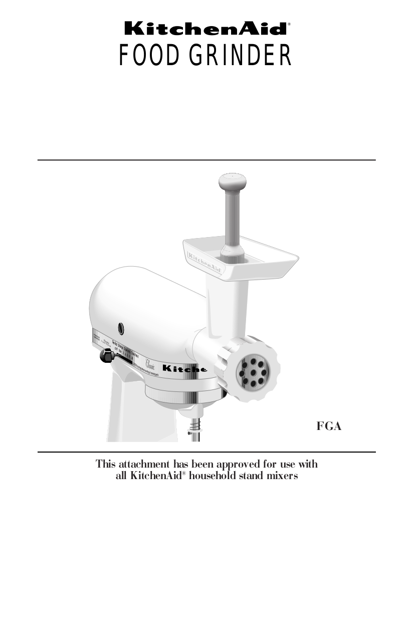 Download free pdf for KitchenAid FGA Grinders Other manual