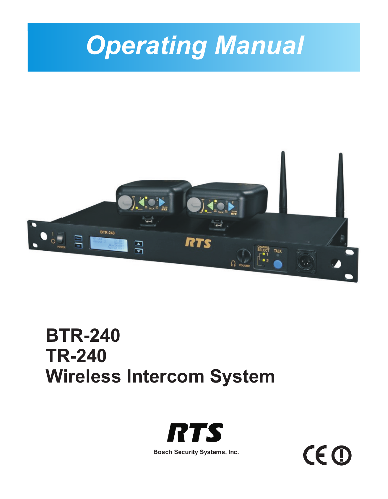 pdf for Telex Other IC-1 Intercom System manual