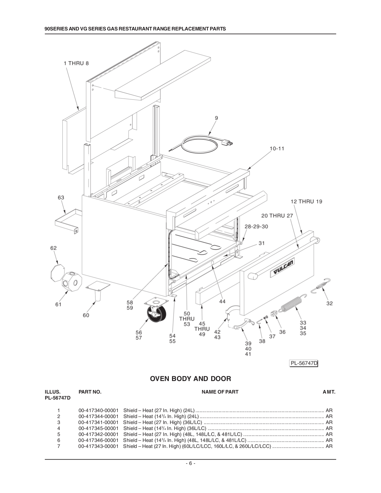 PDF manual for Vulcan Range 36L