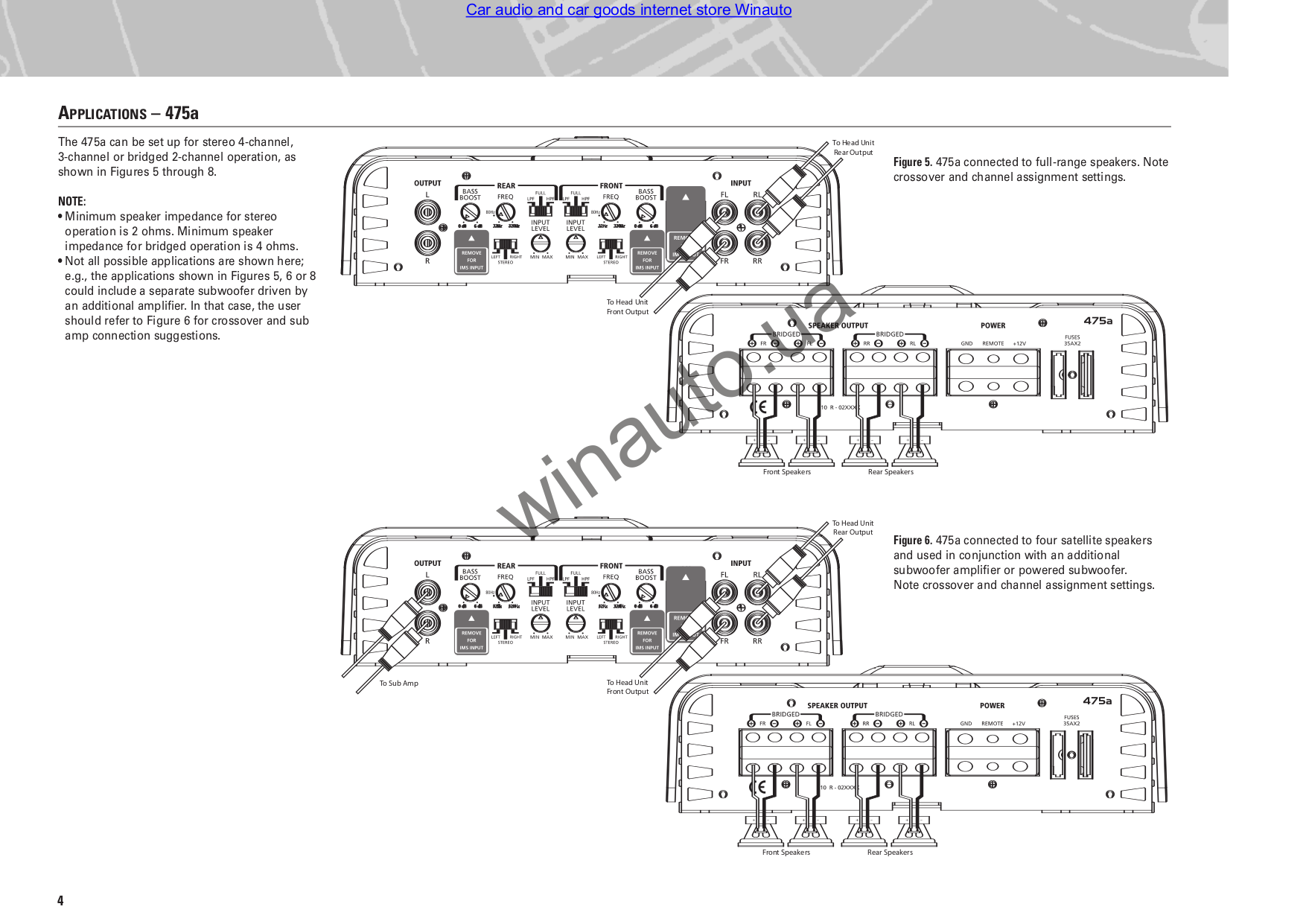 PDF manual for Infinity Car Amplifier Reference 1600A