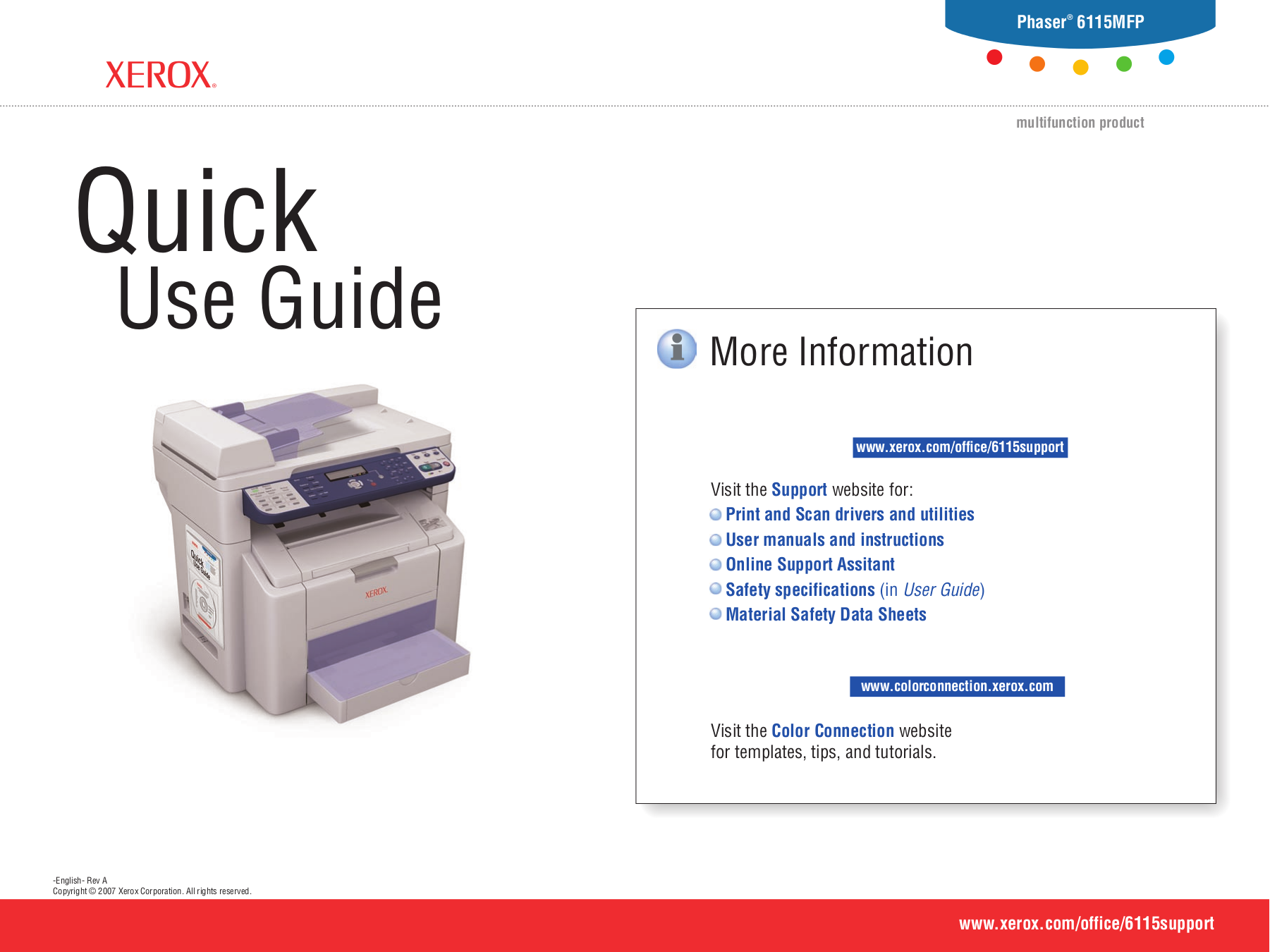 xerox support and drivers