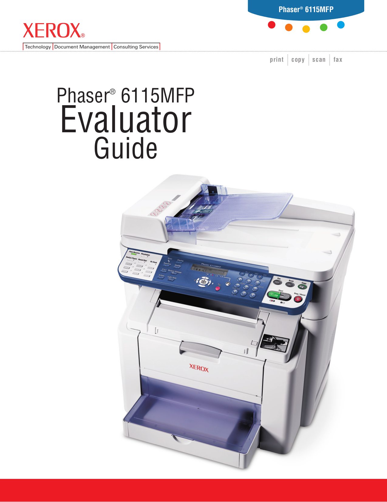 Download free pdf for Xerox Phaser 6115MFP Multifunction Printer manual