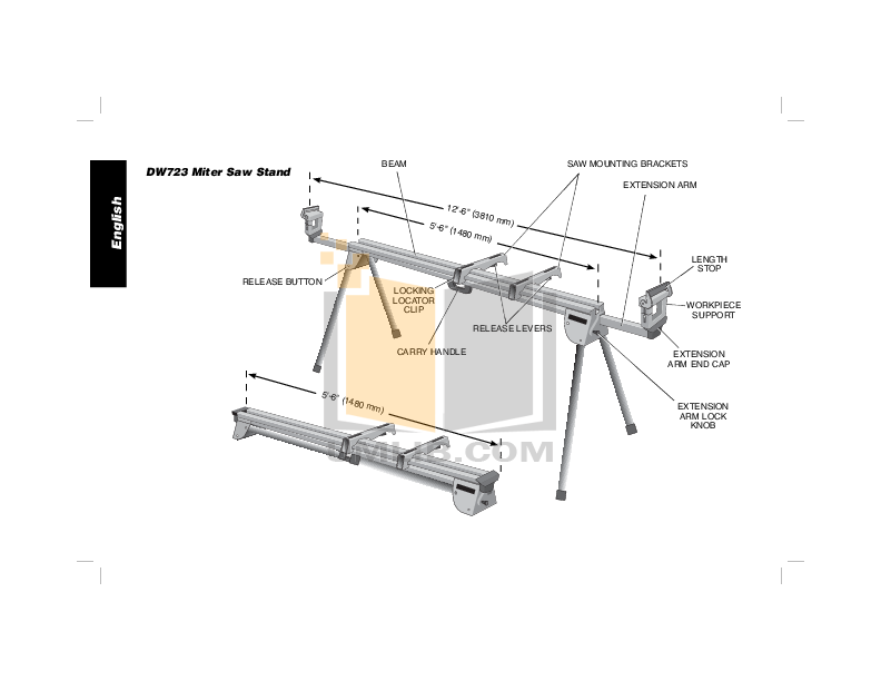 PDF manual for Dewalt Other DW706 Miter Saw