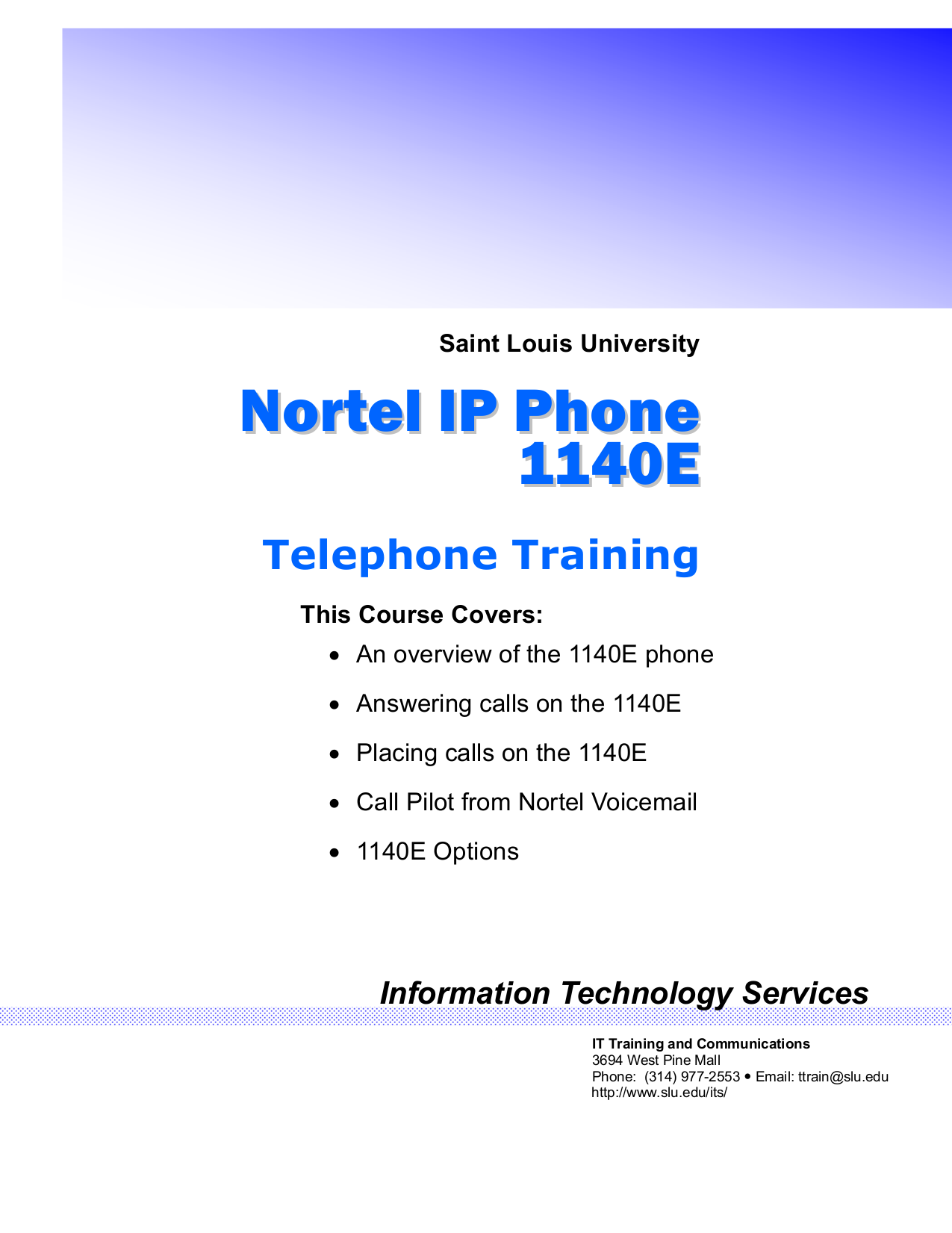 PDF manual for Nortel Telephone 1140E