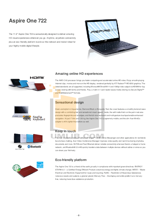 PDF manual for Acer Laptop Aspire ONE D257