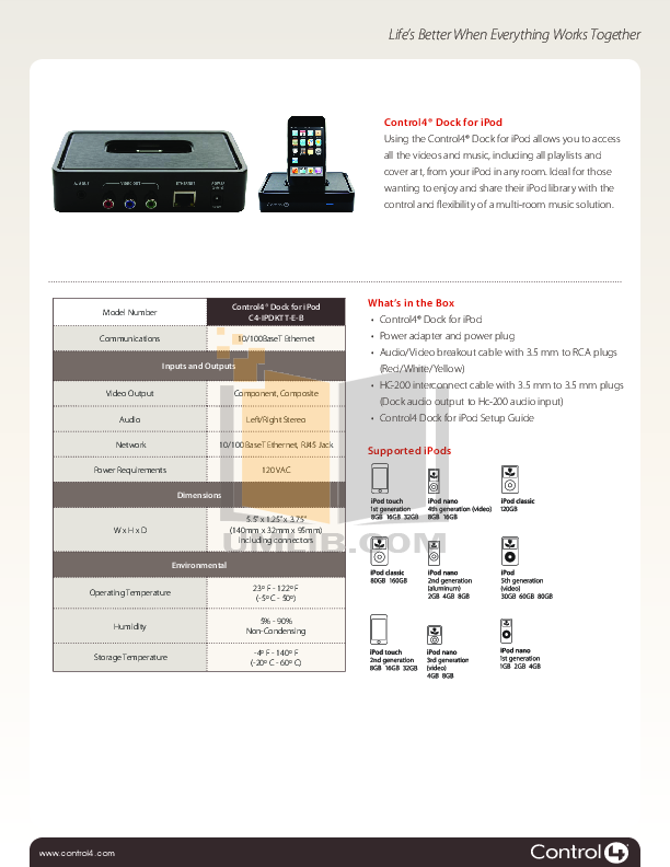 PDF manual for Control4 Amp C416AMP3B