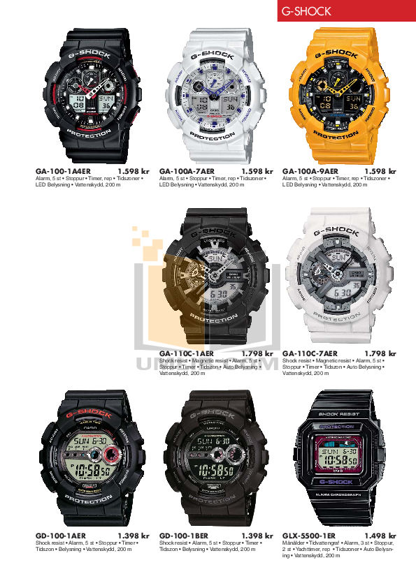 PDF manual for Casio Watch GShock AWG1011A