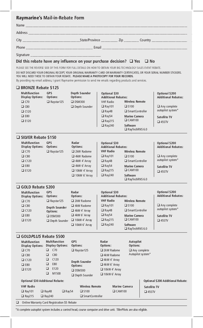 Download free pdf for Raymarine RAY215 Radio manual