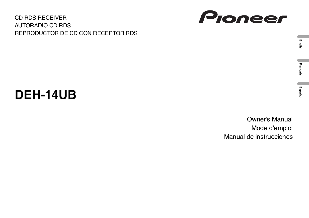 Download free pdf for Pioneer DEH-340 Car Receiver manual