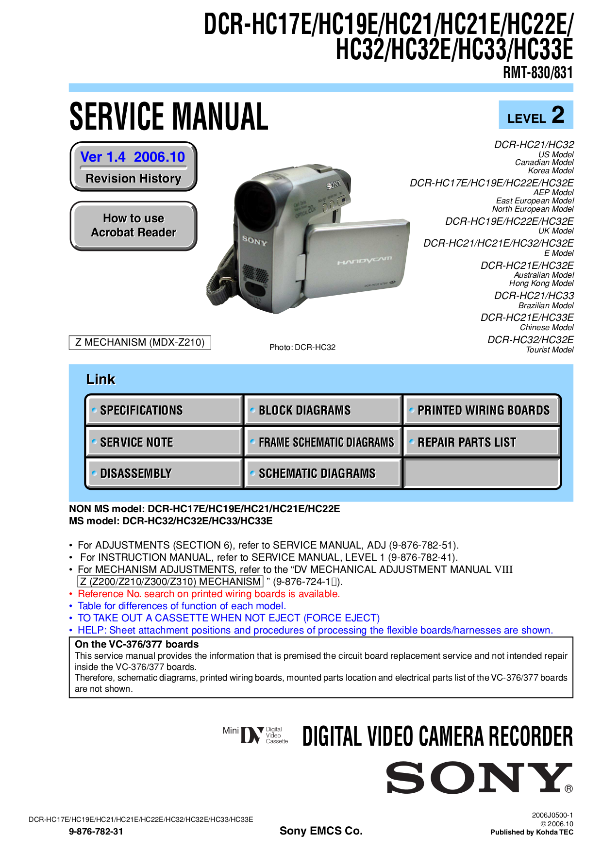 PDF manual for Sony Camcorders Handycam DCR-HC21