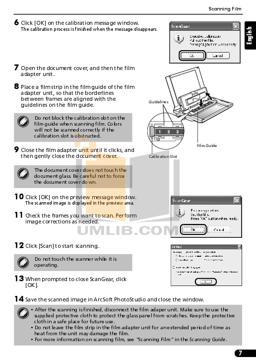 PDF manual for Canon Scanner CanoScan LiDE 600F