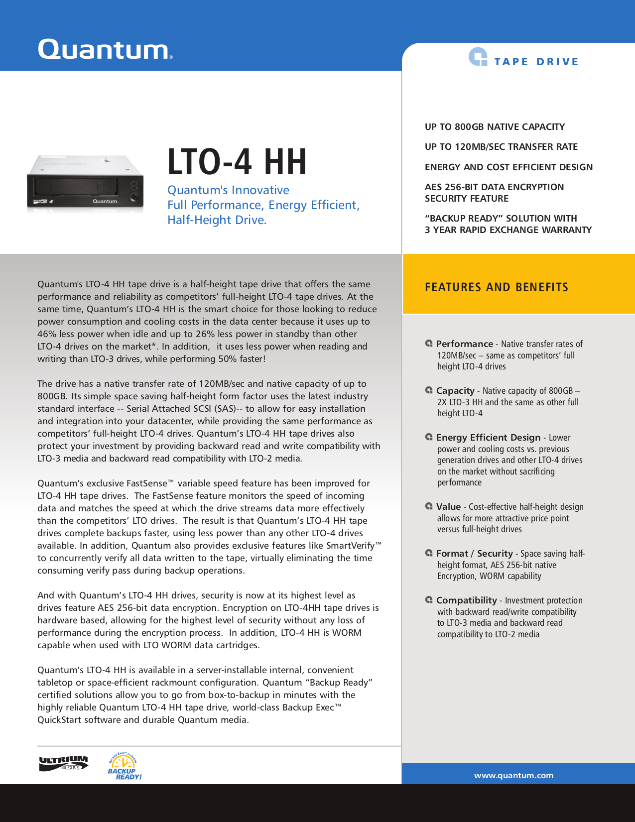 PDF manual for Quantum Storage LTO 4