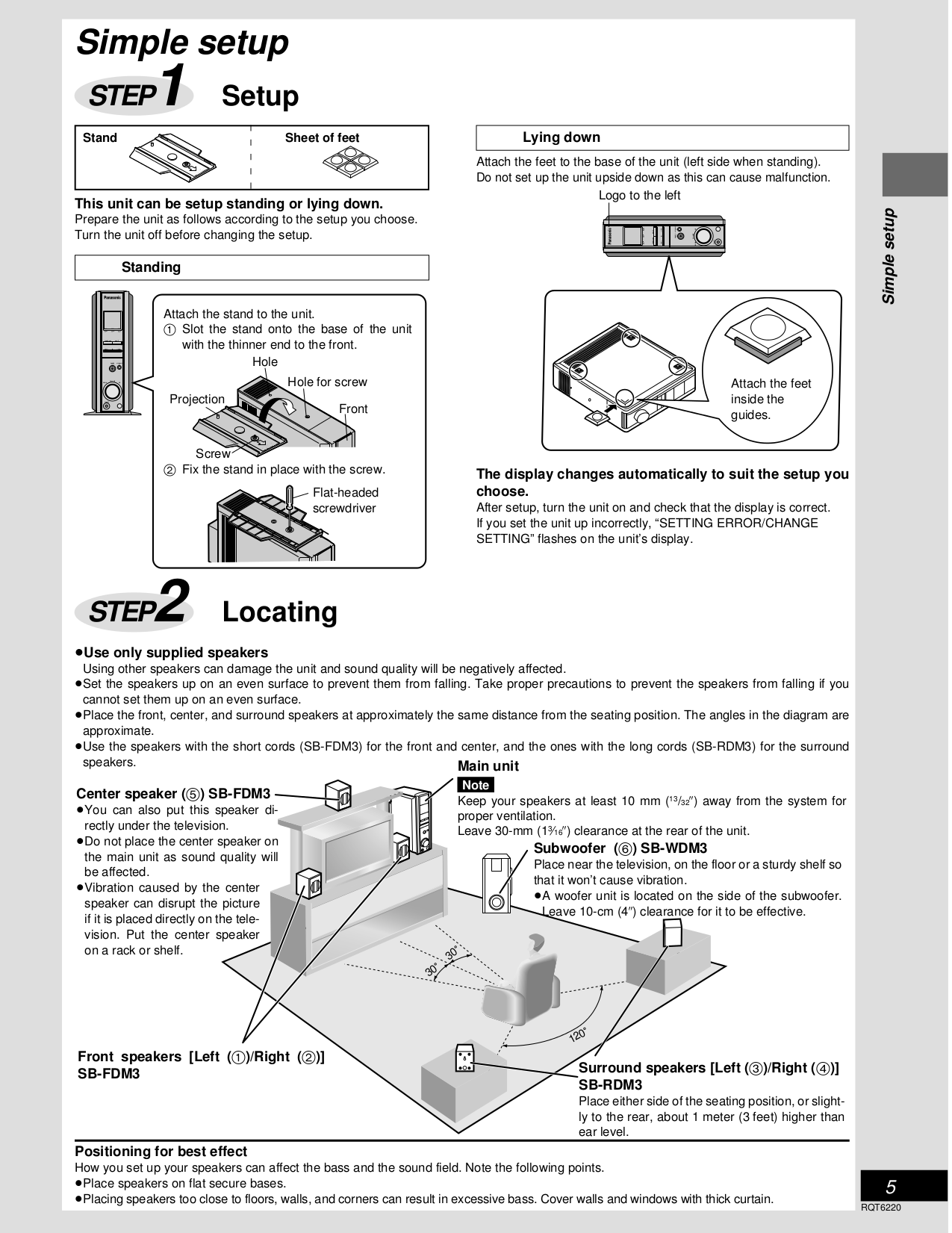 PDF manual for Panasonic Home Theater SA-DM3