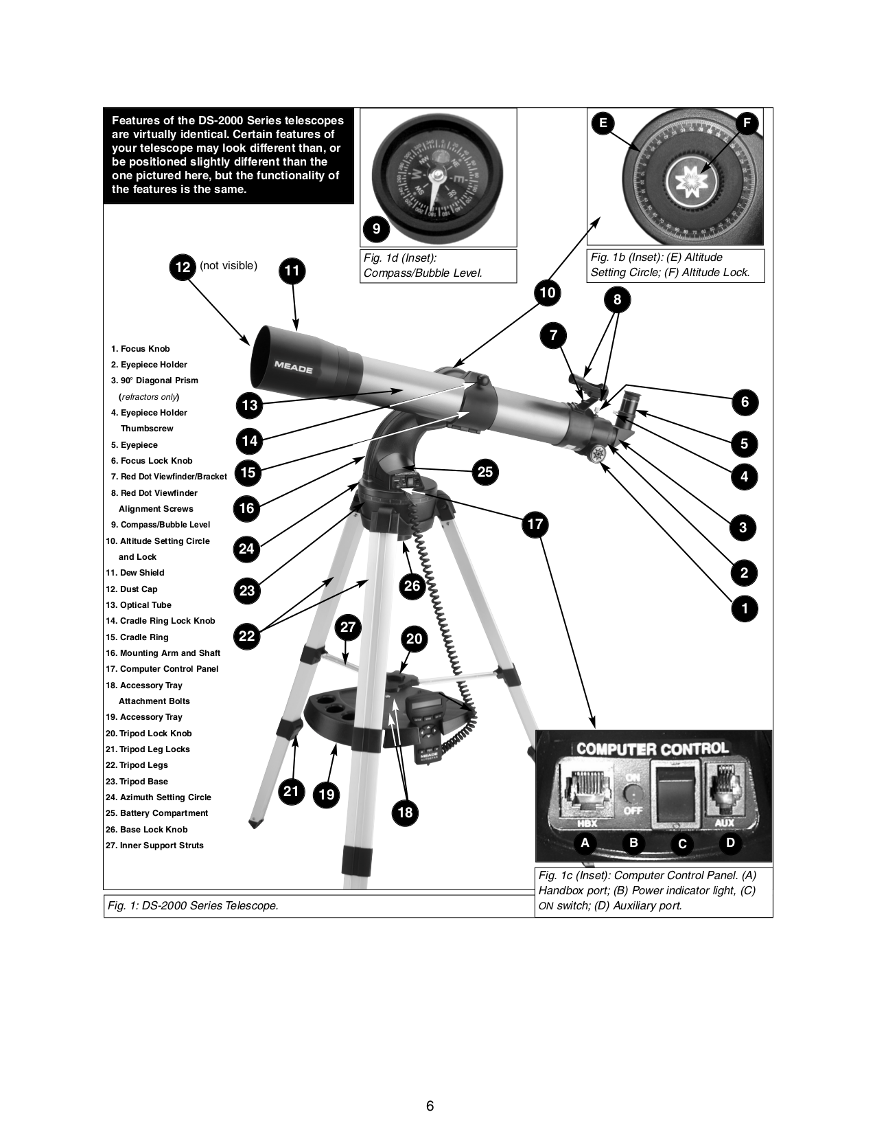 Meade Telescope Parts Diagram