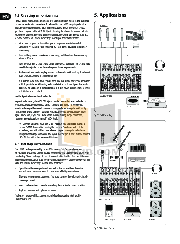 Xenyx 1202fx инструкция на русском схема