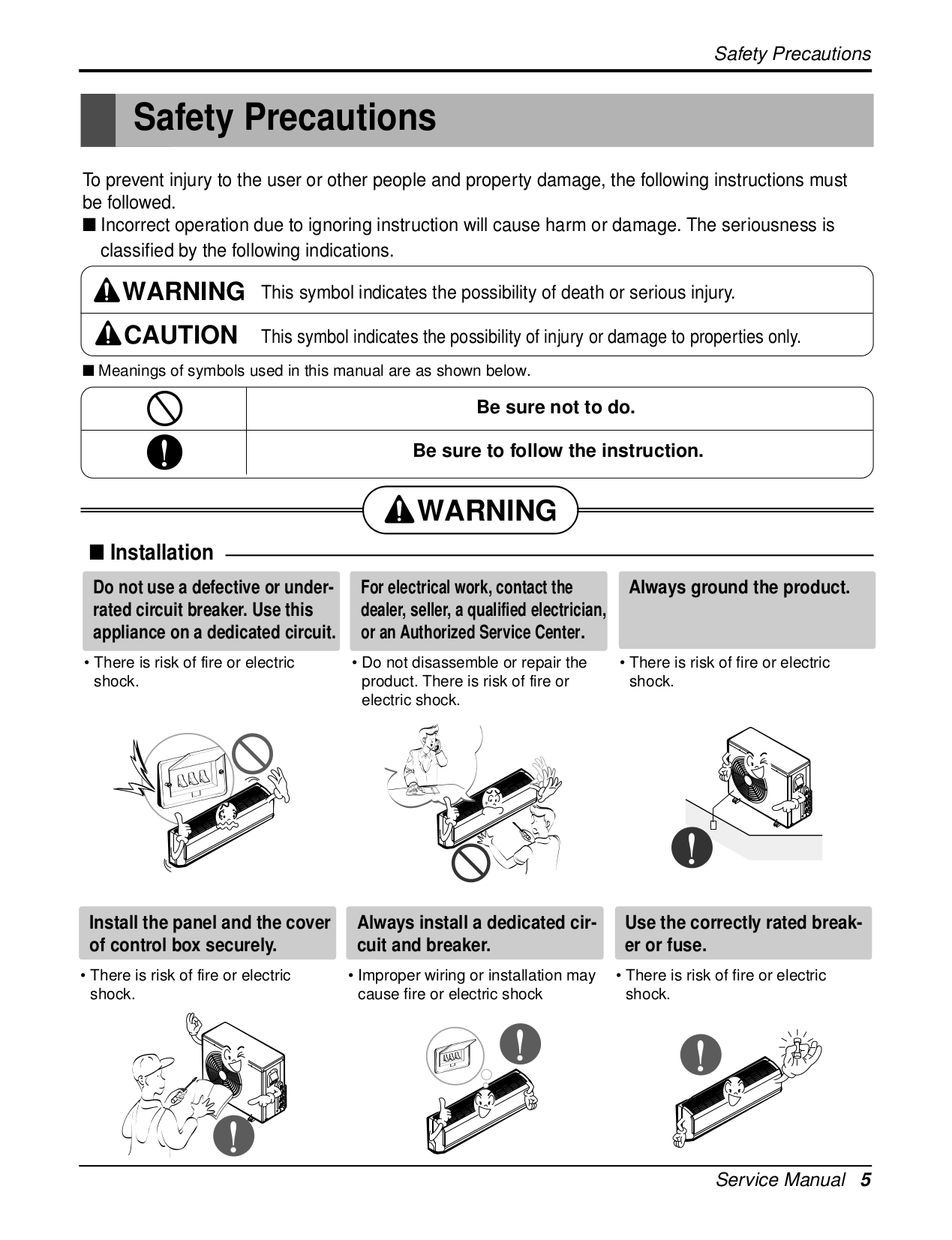 PDF manual for LG Air Conditioner LMU240CE