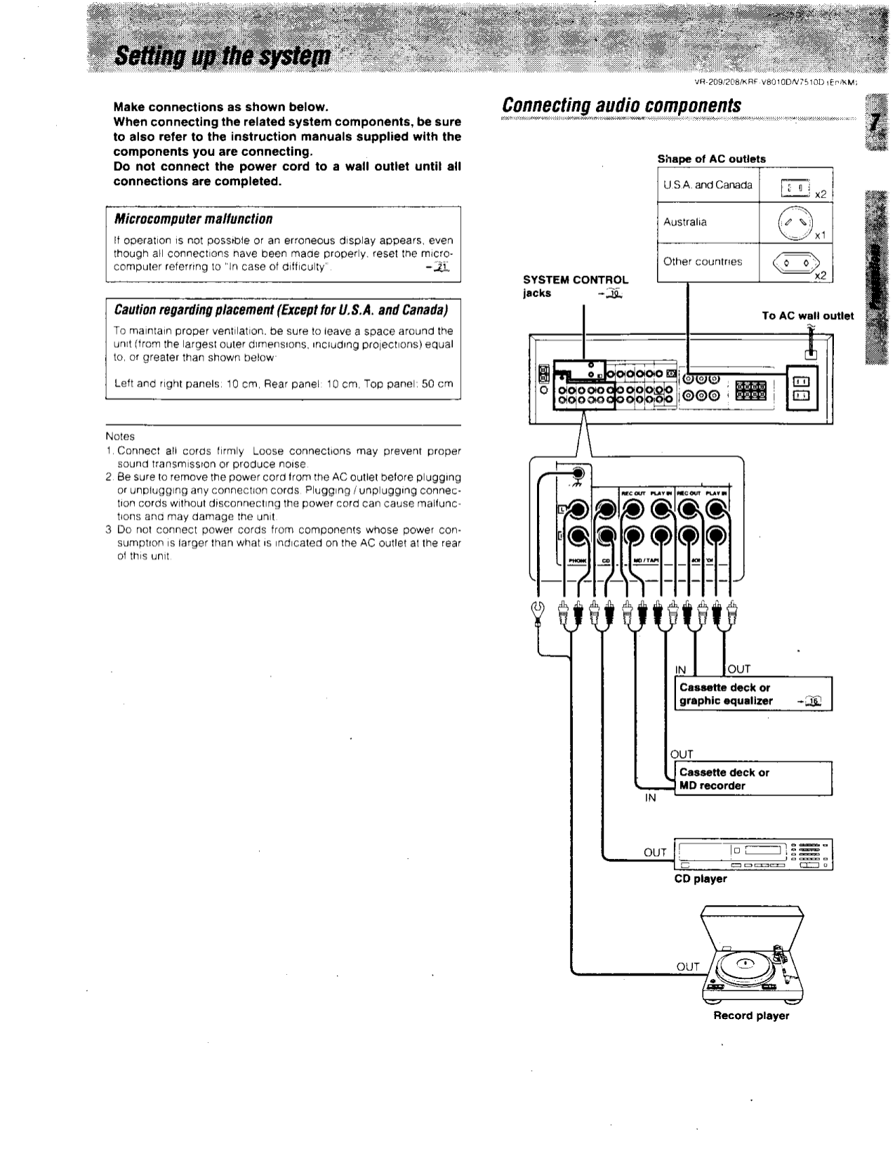 PDF manual for Kenwood Receiver VR209