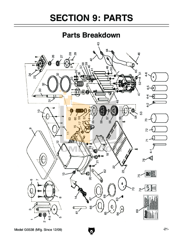 Download free pdf for Grizzly G0538 Sanders Other manual