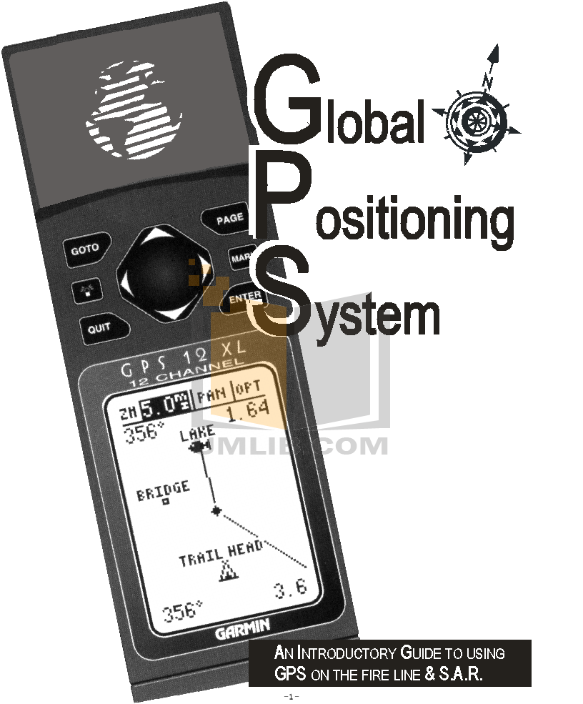 PDF manual for Garmin GPS GPS 12XL