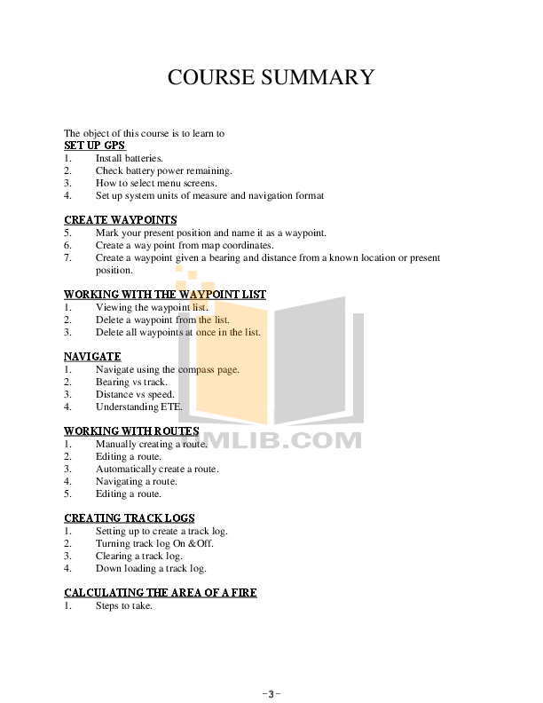 PDF manual for Garmin GPS GPS 12XL