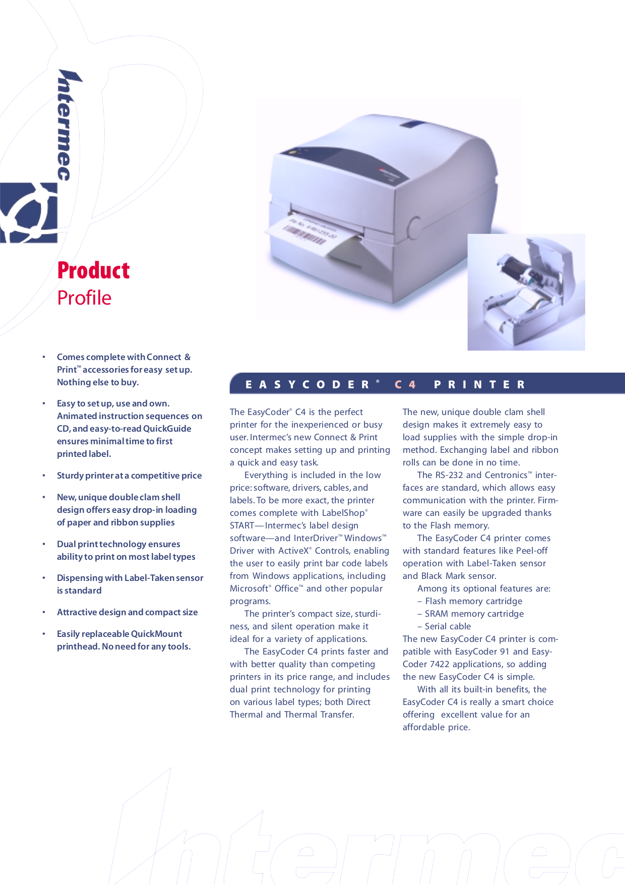 Download free pdf for Intermec EasyCoder C4 Printer manual