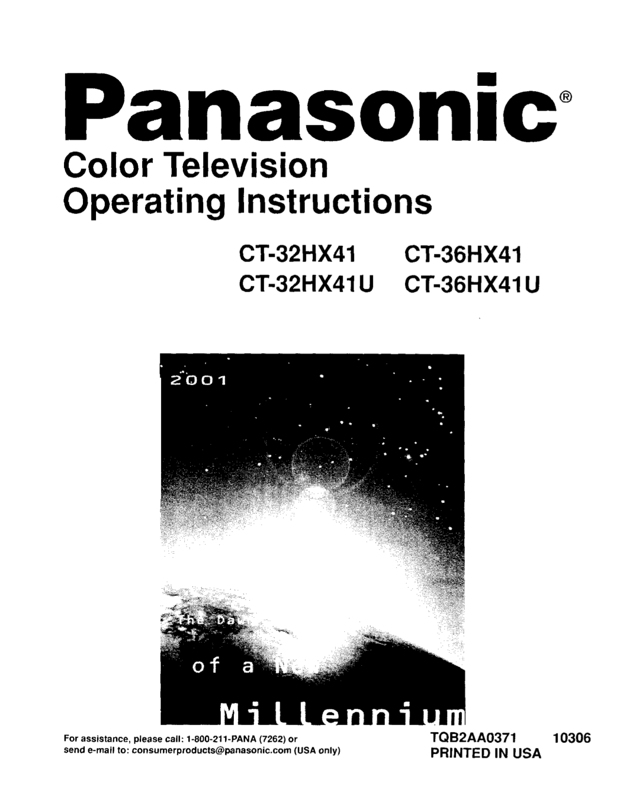 PDF manual for Panasonic TV CT36HX41