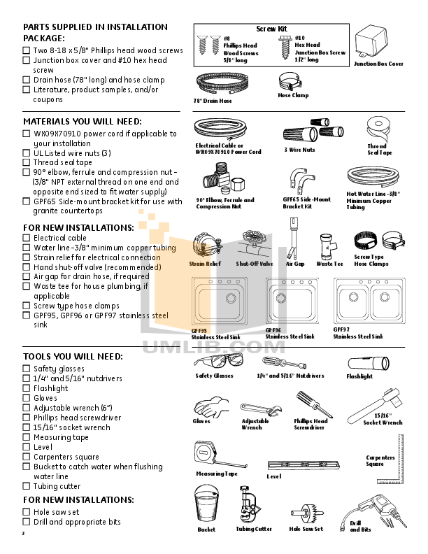PDF manual for GE Dishwasher GSM2260VSS
