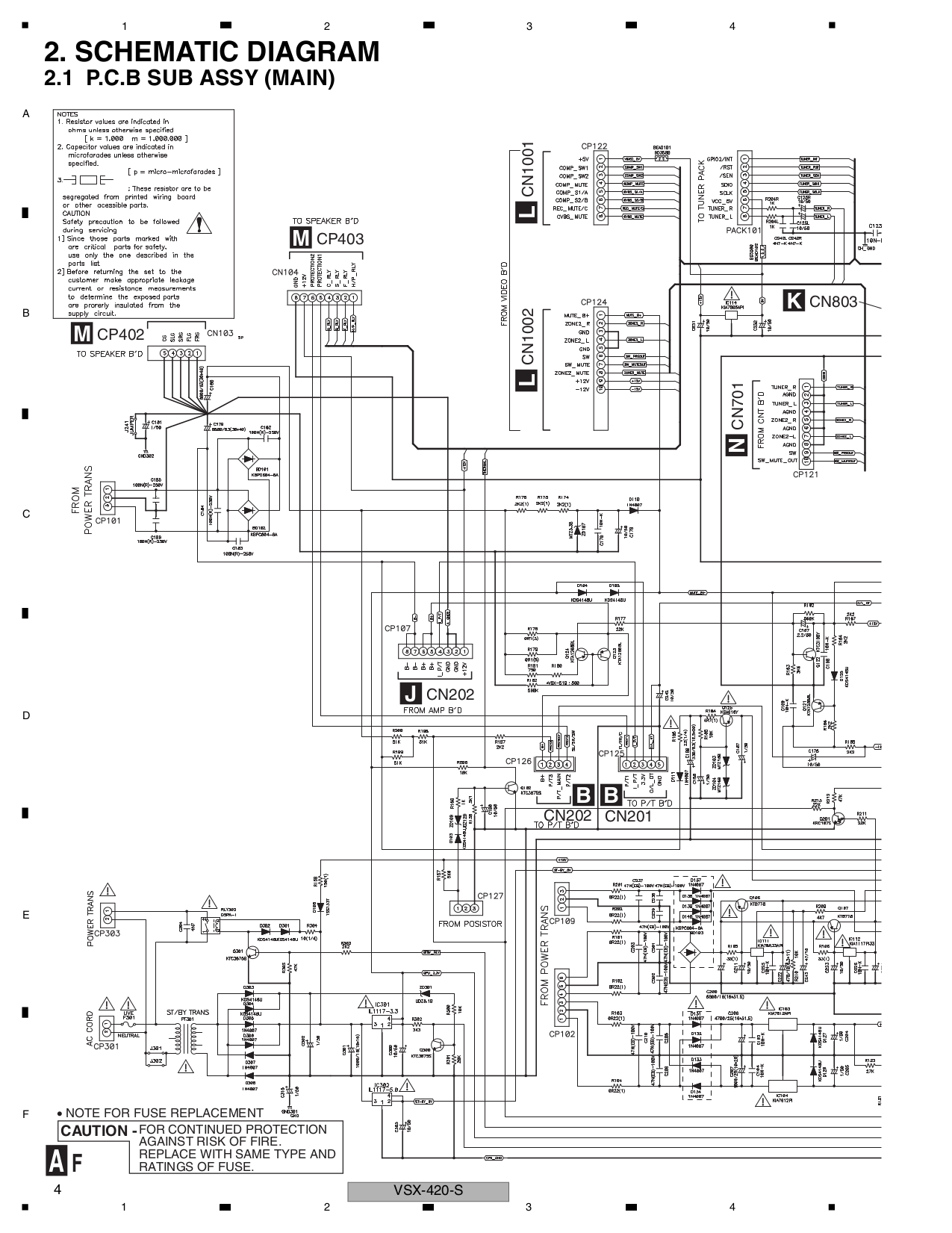 Pioneer vsx 423 схема