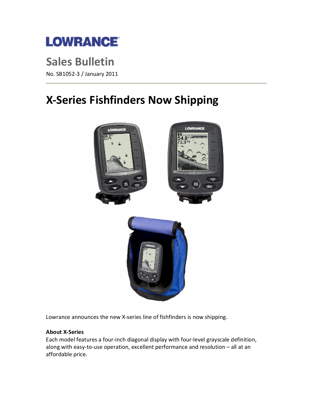 Download free pdf for Lowrance X50 DS Sonar Other manual