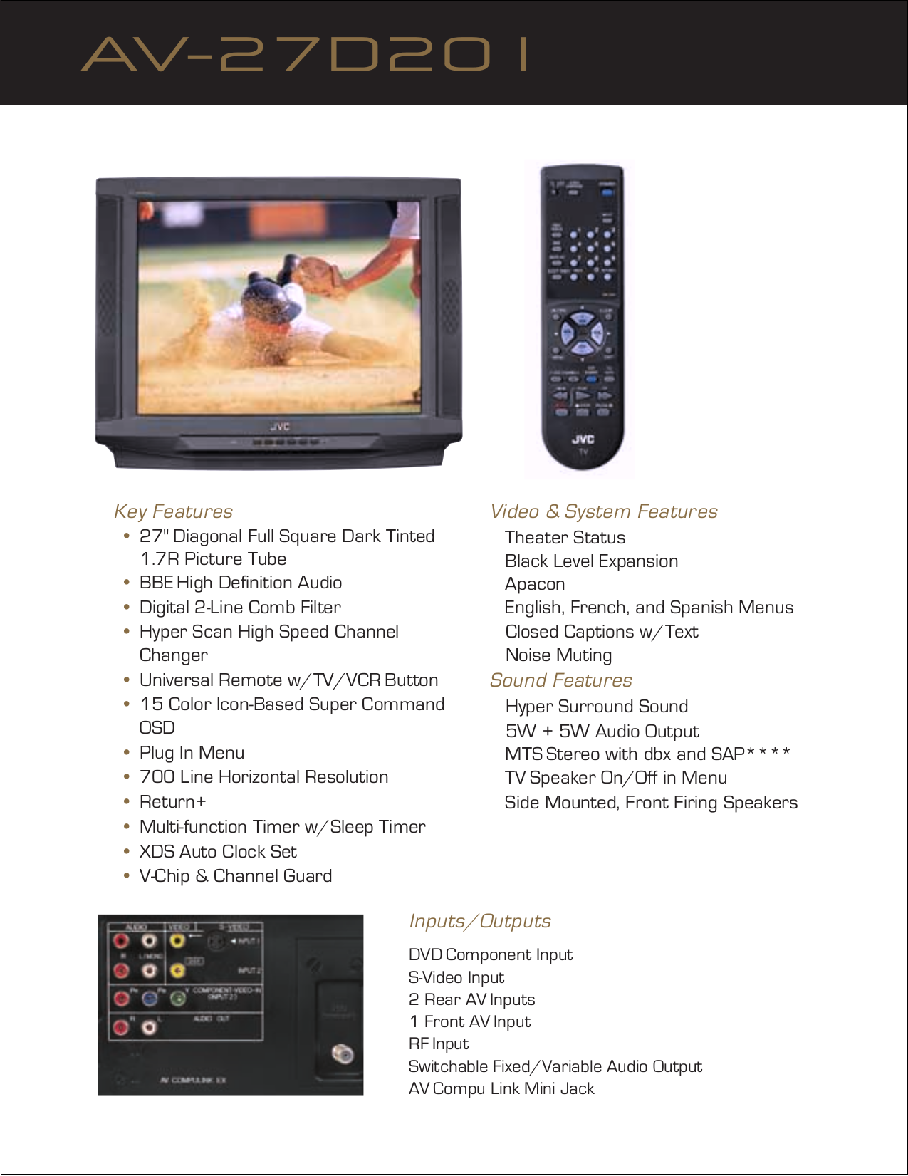 PDF manual for JVC TV AV-36D201