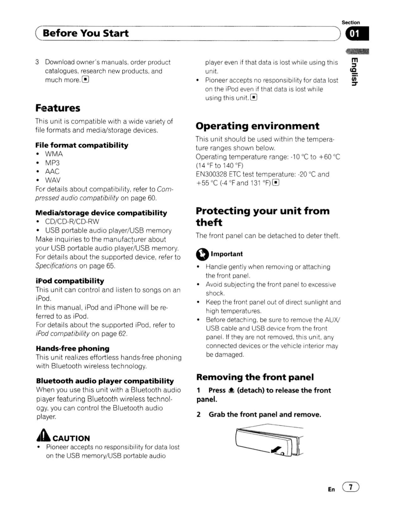 PDF manual for Pioneer Car Receiver DEH-P6100BT