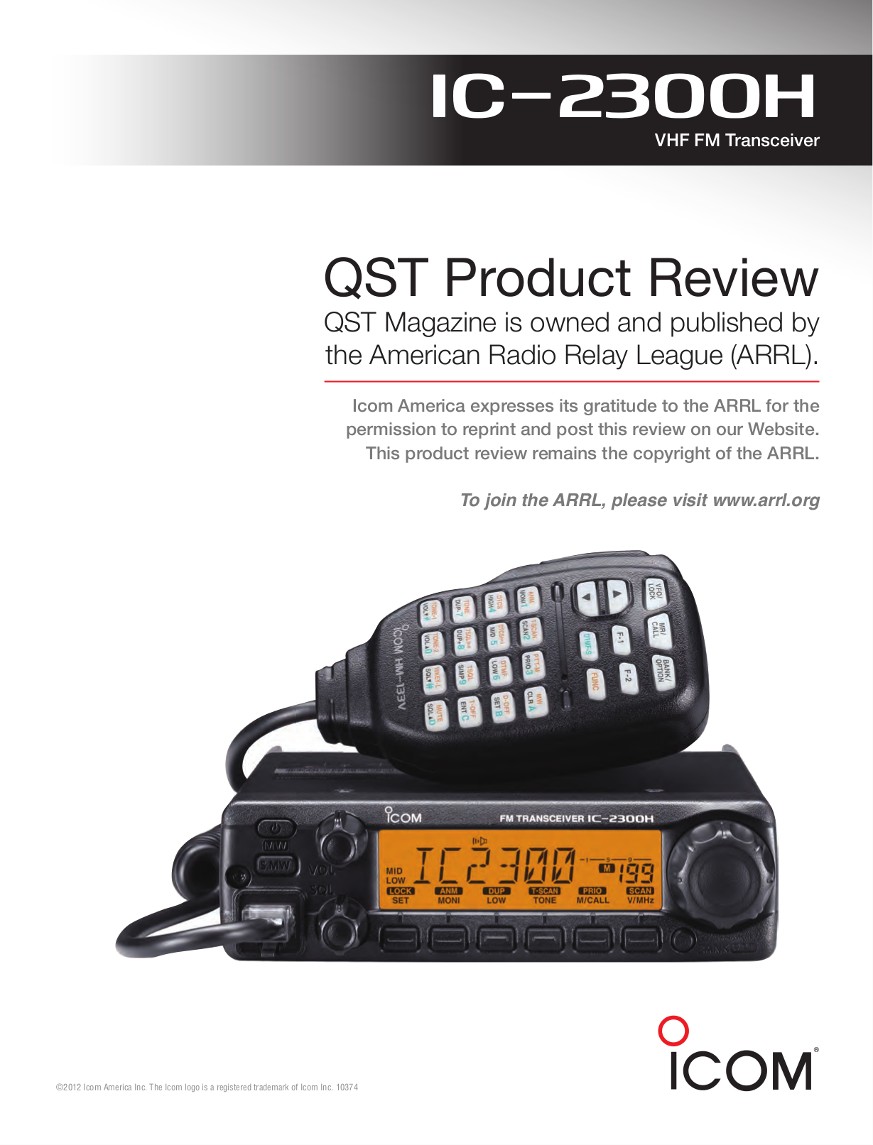 Download free pdf for IC2200H 2way Radio manual