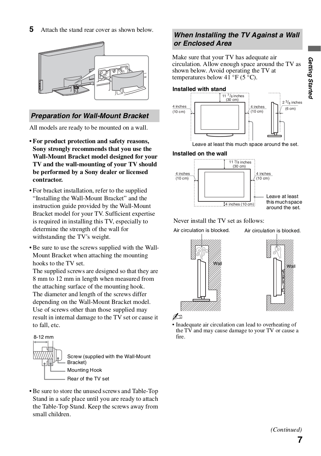 PDF manual for Sony TV BRAVIA KDL46Z4100
