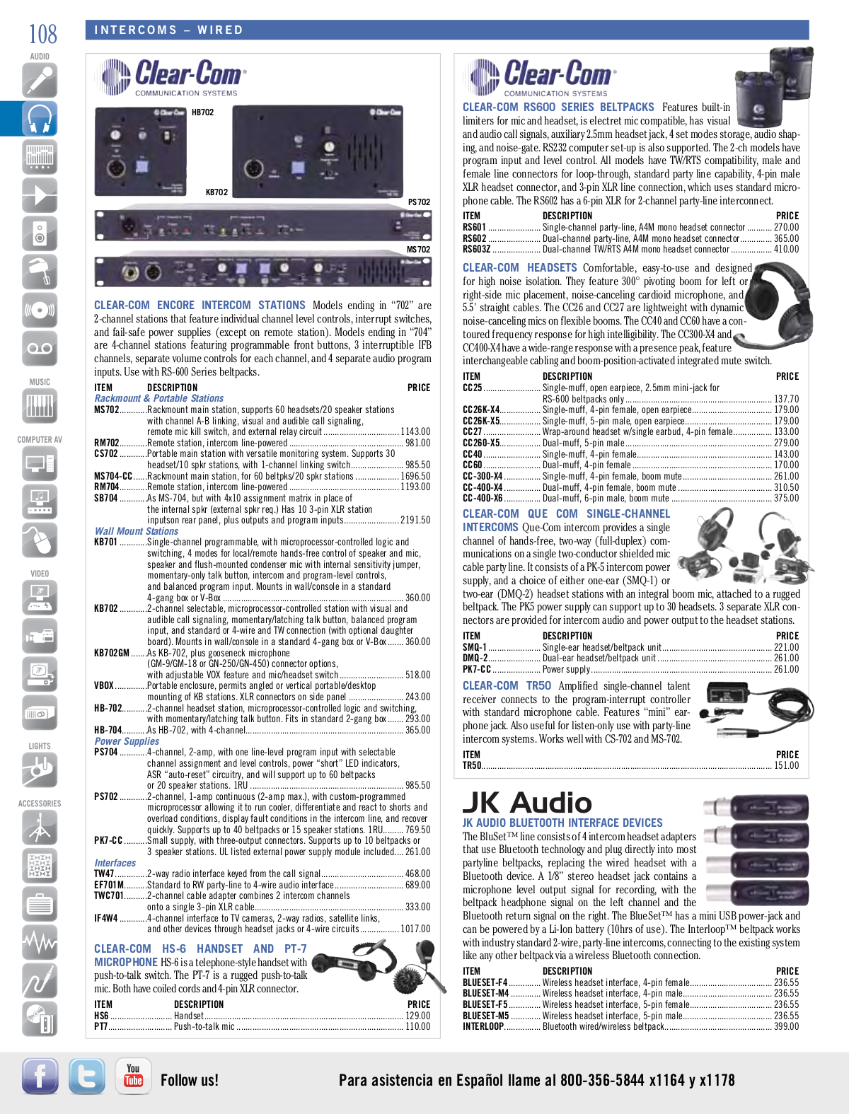 pdf for Telex Other SPK300L IntercomSystem manual