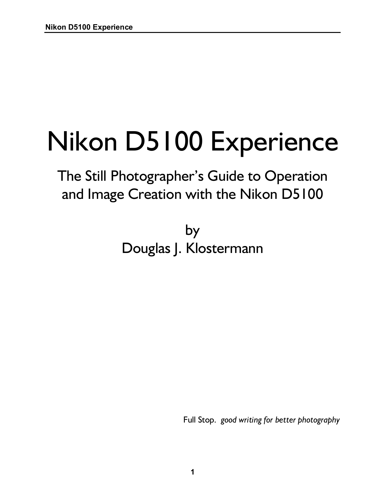 PDF manual for Nikon Digital Camera D5100