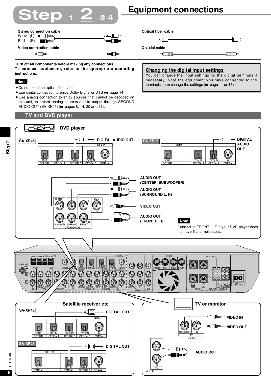 PDF manual for Panasonic Receiver SA-XR45