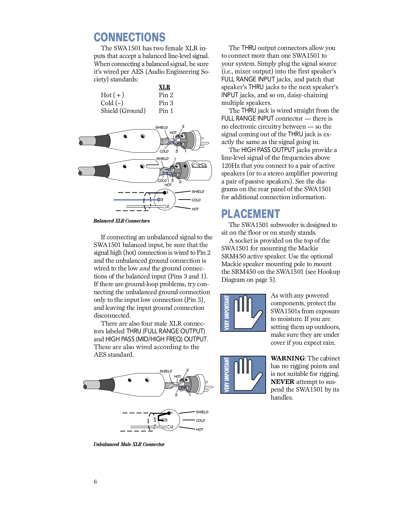 PDF manual for Mackie Subwoofer SWA1501